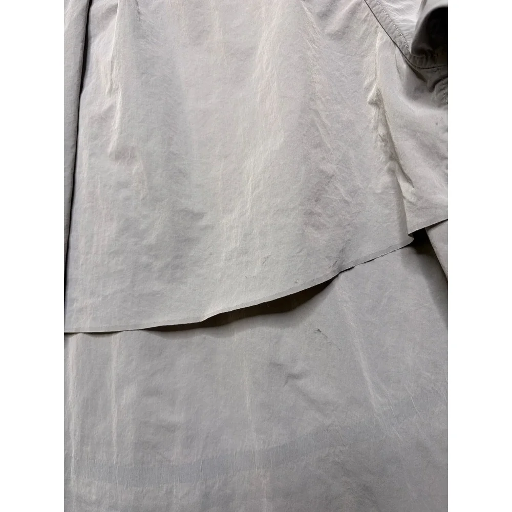 Lululemon Here to Move Jacket Women 4 Grey Long Hooded Parka Rain Windbreaker